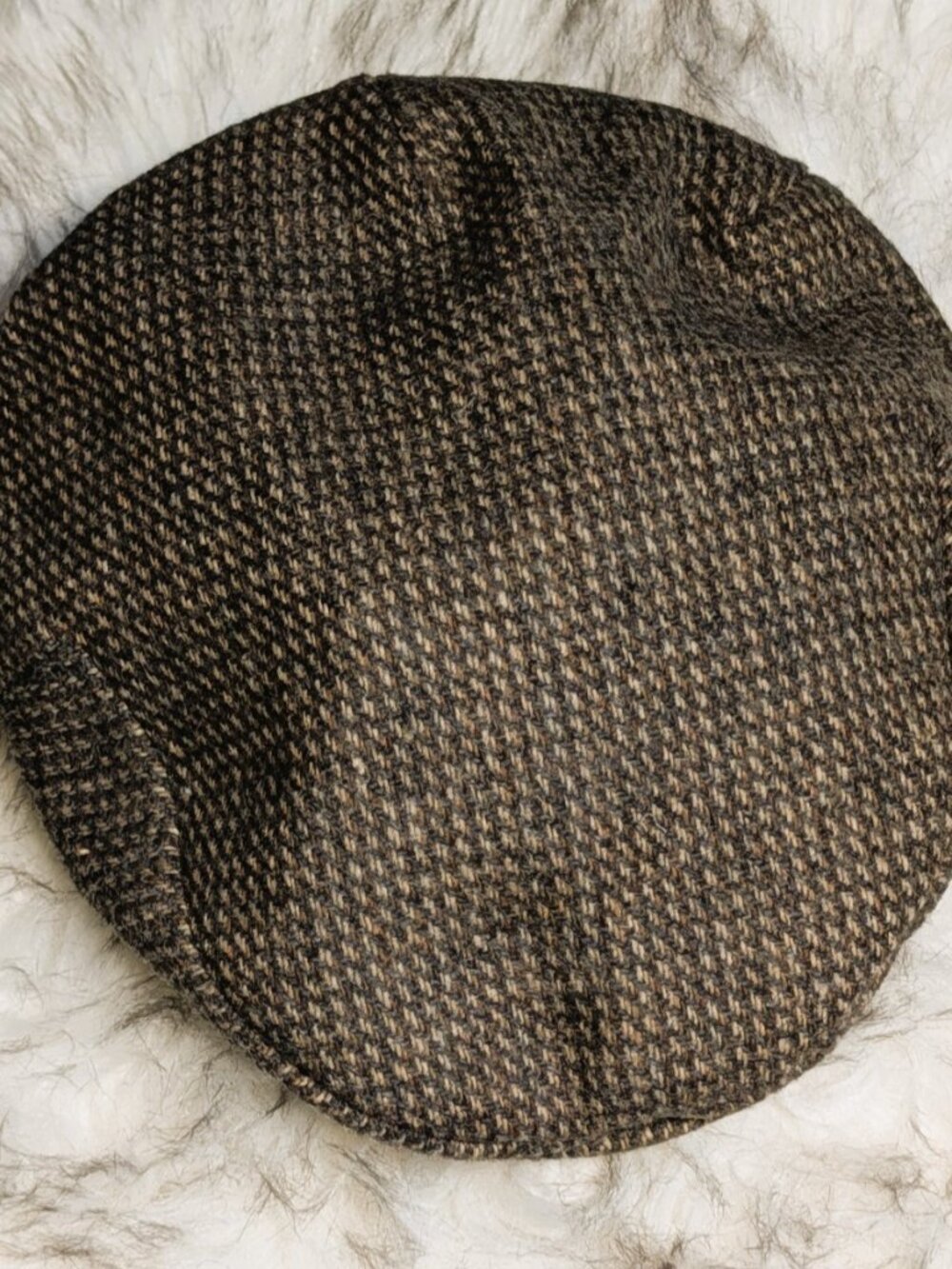 Dorfman Pacific Mens Herringbone Ivy Cap Brown Vintage Grandpacore Newsboy M